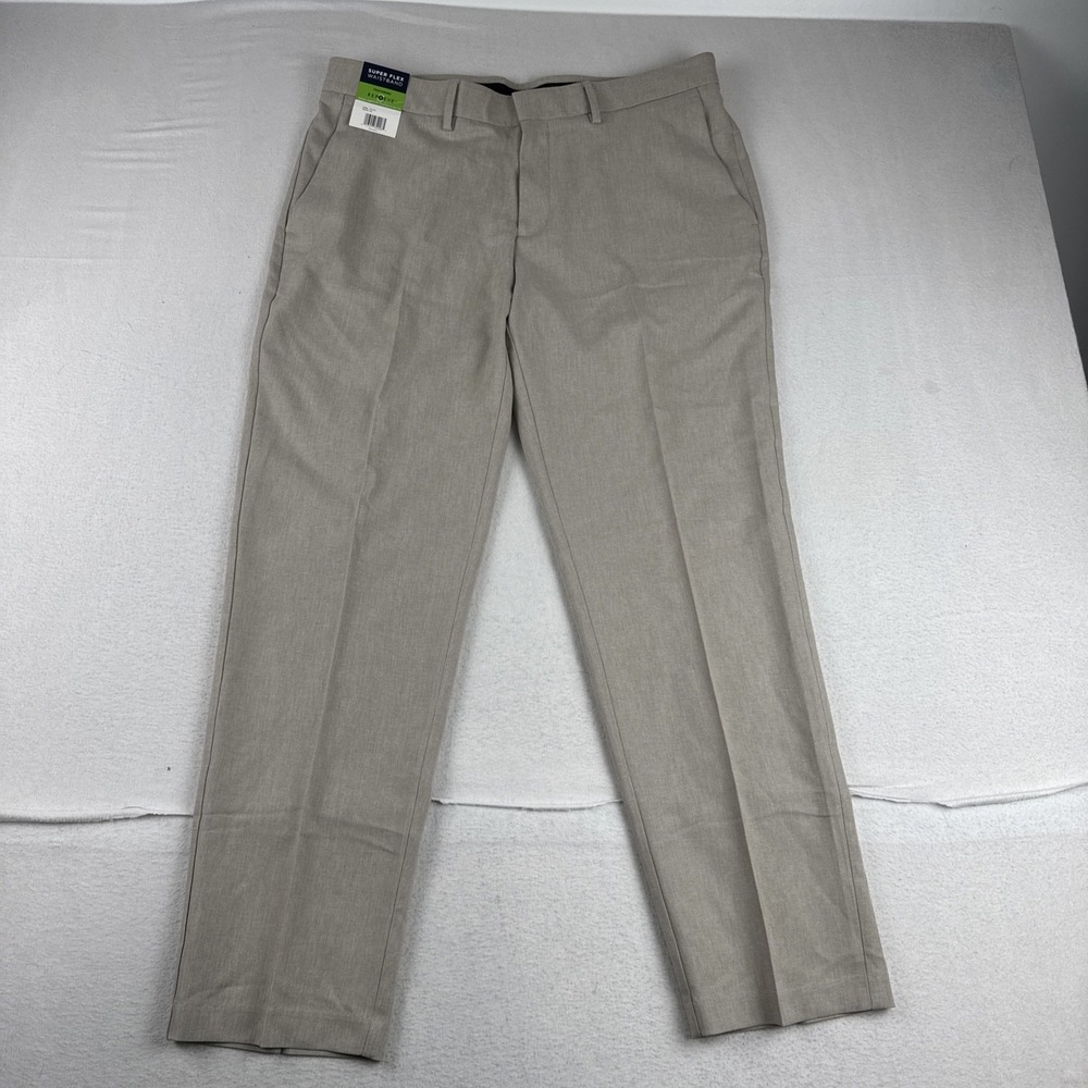 New! Kenneth Cole Reaction Tan Slim Fit  Dress Pants 34*29 office business